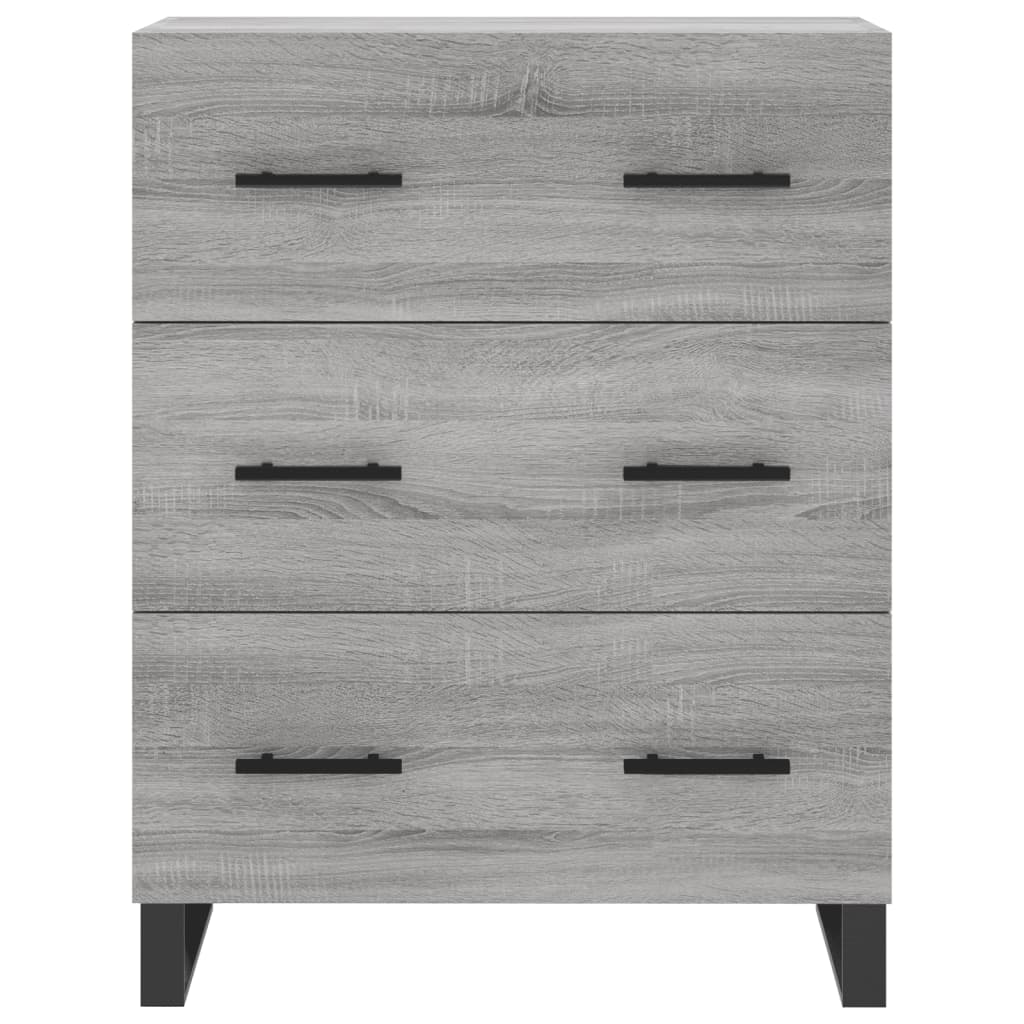 Hoge Kast 69,5X34X180 Cm Bewerkt Hout Grijs Sonoma Eikenkleurig