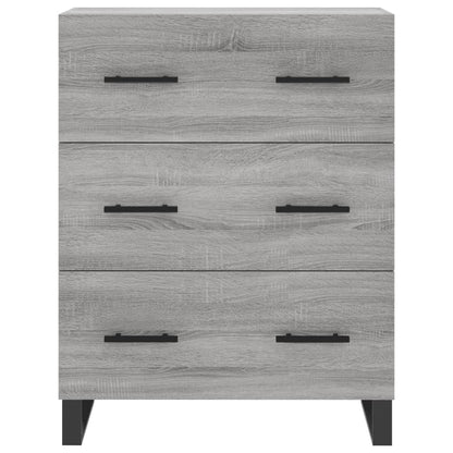 Hoge Kast 69,5X34X180 Cm Bewerkt Hout Grijs Sonoma Eikenkleurig