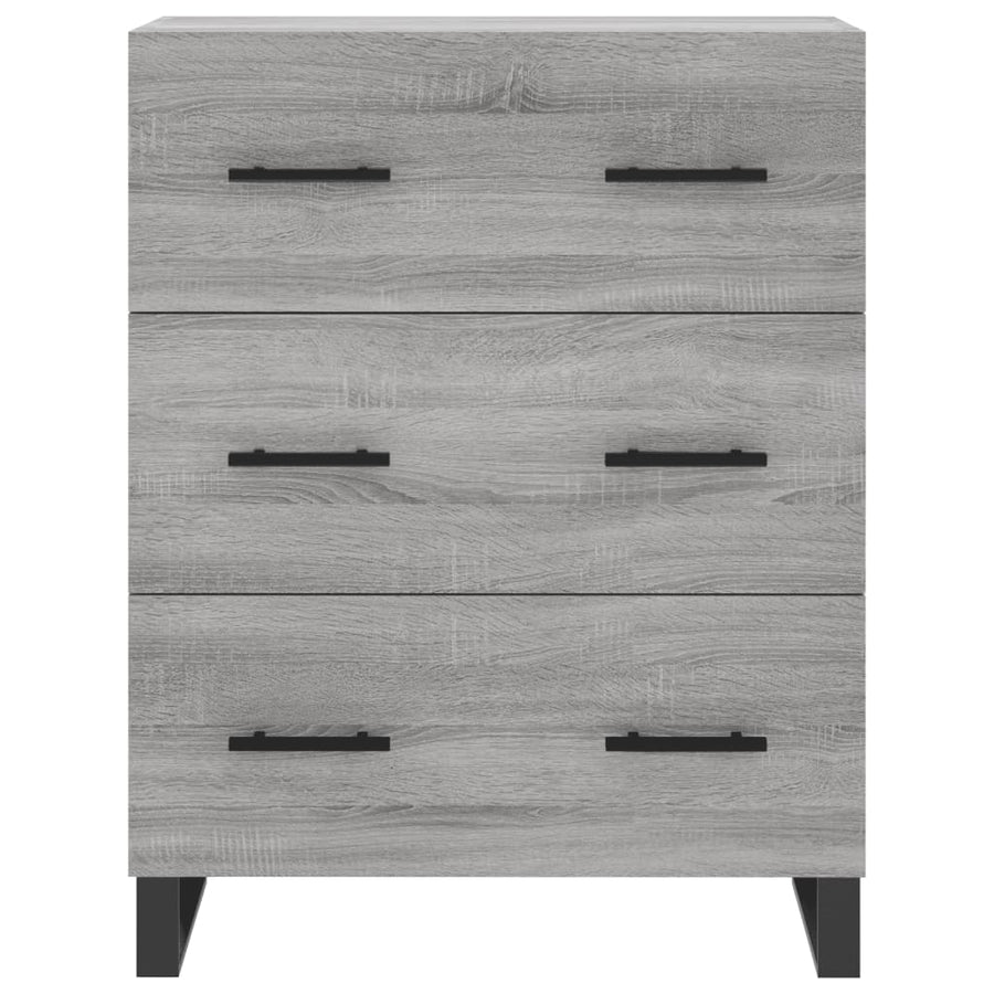 Hoge Kast 69,5X34X180 Cm Bewerkt Hout Grijs Sonoma Eikenkleurig