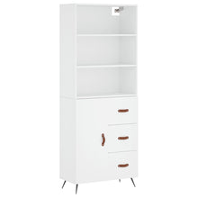 Hoge Kast 69,5X34X180 Cm Bewerkt Hout Wit