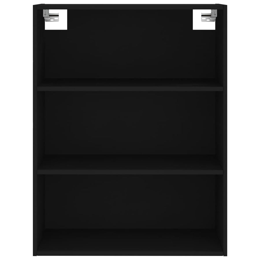 Hoge Kast 69,5X34X180 Cm Bewerkt Hout Zwart