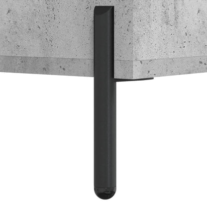Hoge Kast 69,5X34X180 Cm Bewerkt Hout Betongrijs