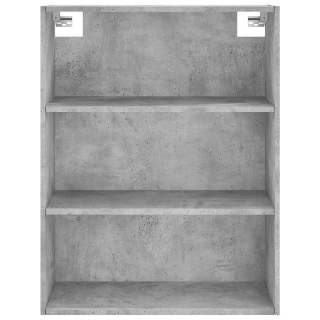 Hoge Kast 69,5X34X180 Cm Bewerkt Hout Betongrijs