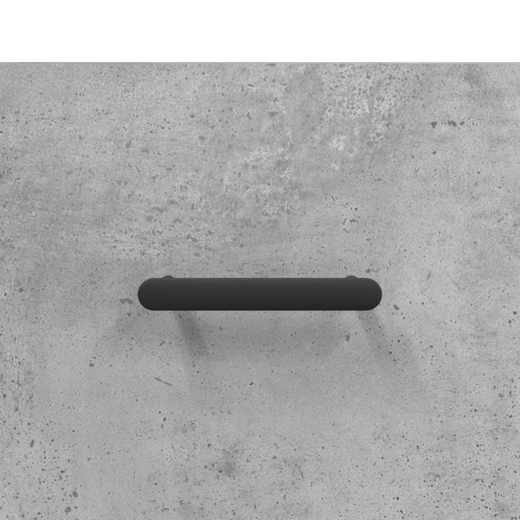 Hoge Kast 69,5X34X180 Cm Bewerkt Hout Betongrijs