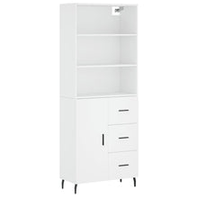 Hoge Kast 69,5X34X180 Cm Bewerkt Hout Wit