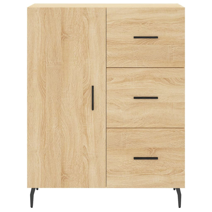Hoge Kast 69,5X34X180 Cm Bewerkt Hout Sonoma Eikenkleurig