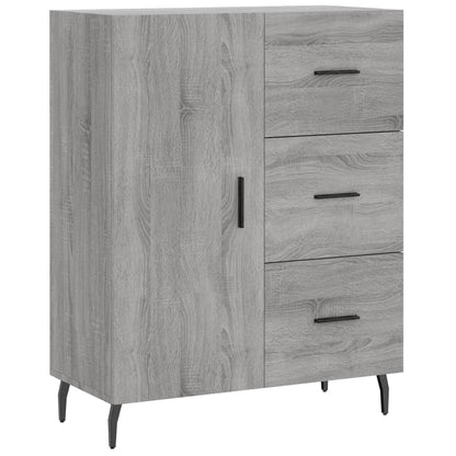 Hoge Kast 69,5X34X180 Cm Bewerkt Hout Grijs Sonoma Eikenkleurig