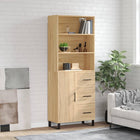 Hoge kast 69,5x34x180 cm bewerkt hout sonoma eiken