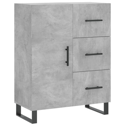 Hoge Kast 69,5X34X180 Cm Bewerkt Hout Betongrijs