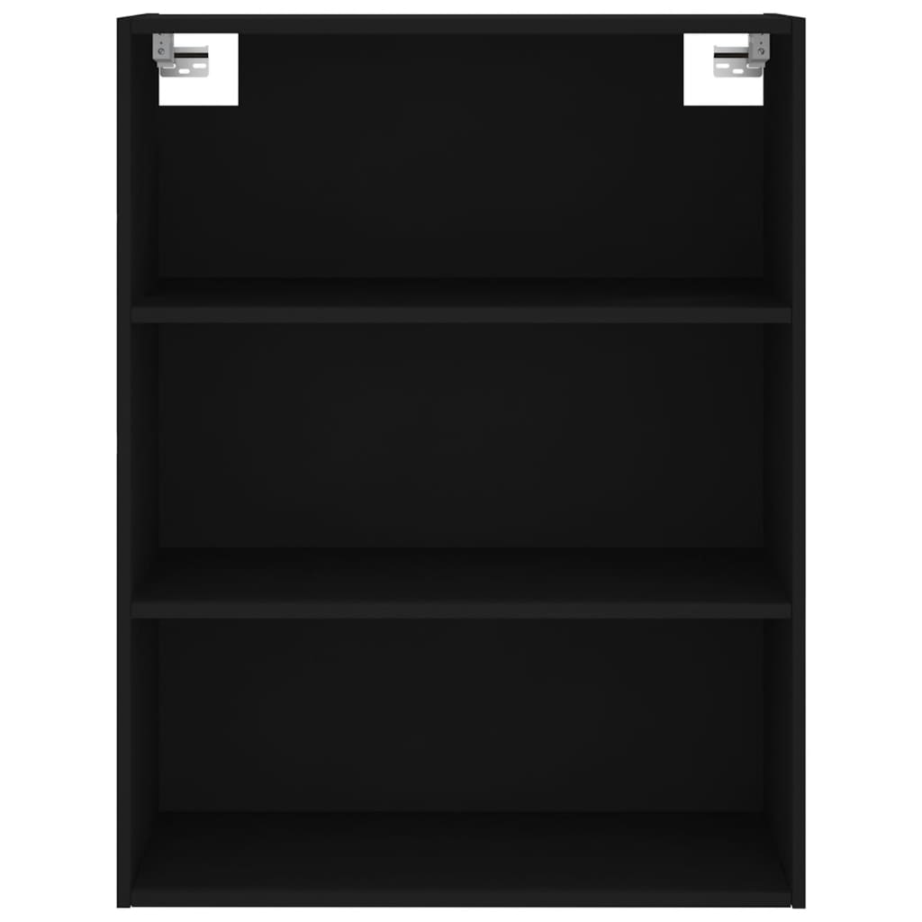 Hoge Kast 69,5X34X180 Cm Bewerkt Hout Zwart