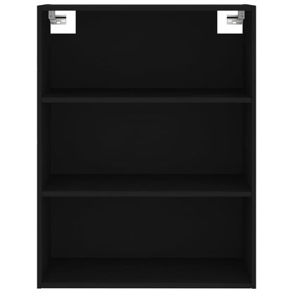Hoge Kast 69,5X34X180 Cm Bewerkt Hout Zwart