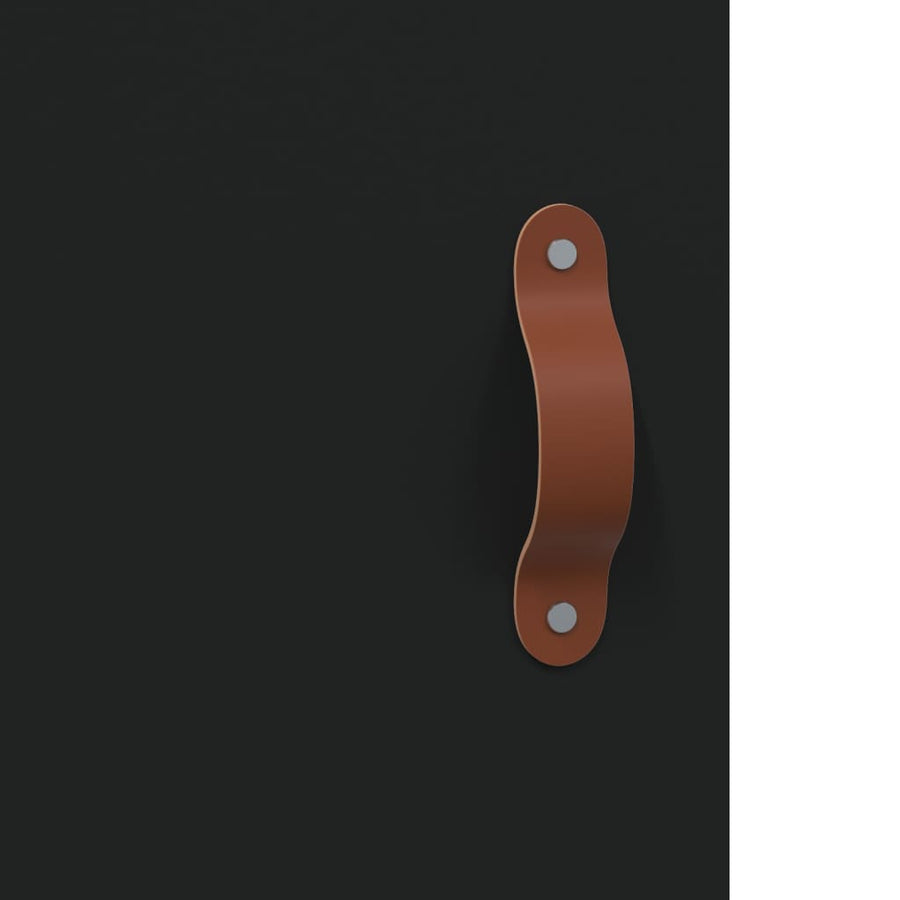 Hoge Kast 69,5X34X180 Cm Bewerkt Hout Zwart
