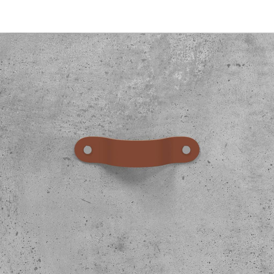 Hoge Kast 69,5X34X180 Cm Bewerkt Hout Betongrijs