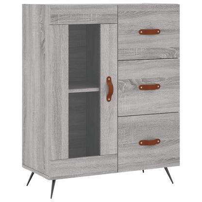 Hoge Kast 69,5X34X180 Cm Bewerkt Hout Grijs Sonoma Eikenkleurig
