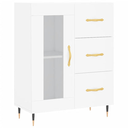 Hoge Kast 69,5X34X180 Cm Bewerkt Hout Wit