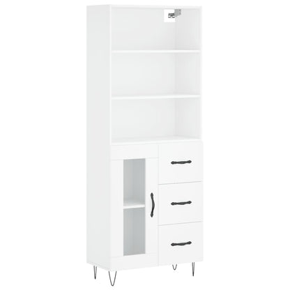 Hoge Kast 69,5X34X180 Cm Bewerkt Hout Wit