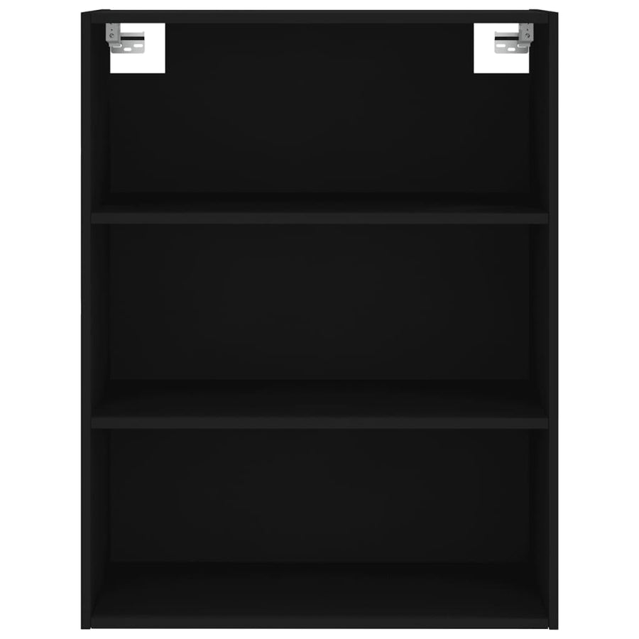 Hoge Kast 69,5X34X180 Cm Bewerkt Hout Zwart