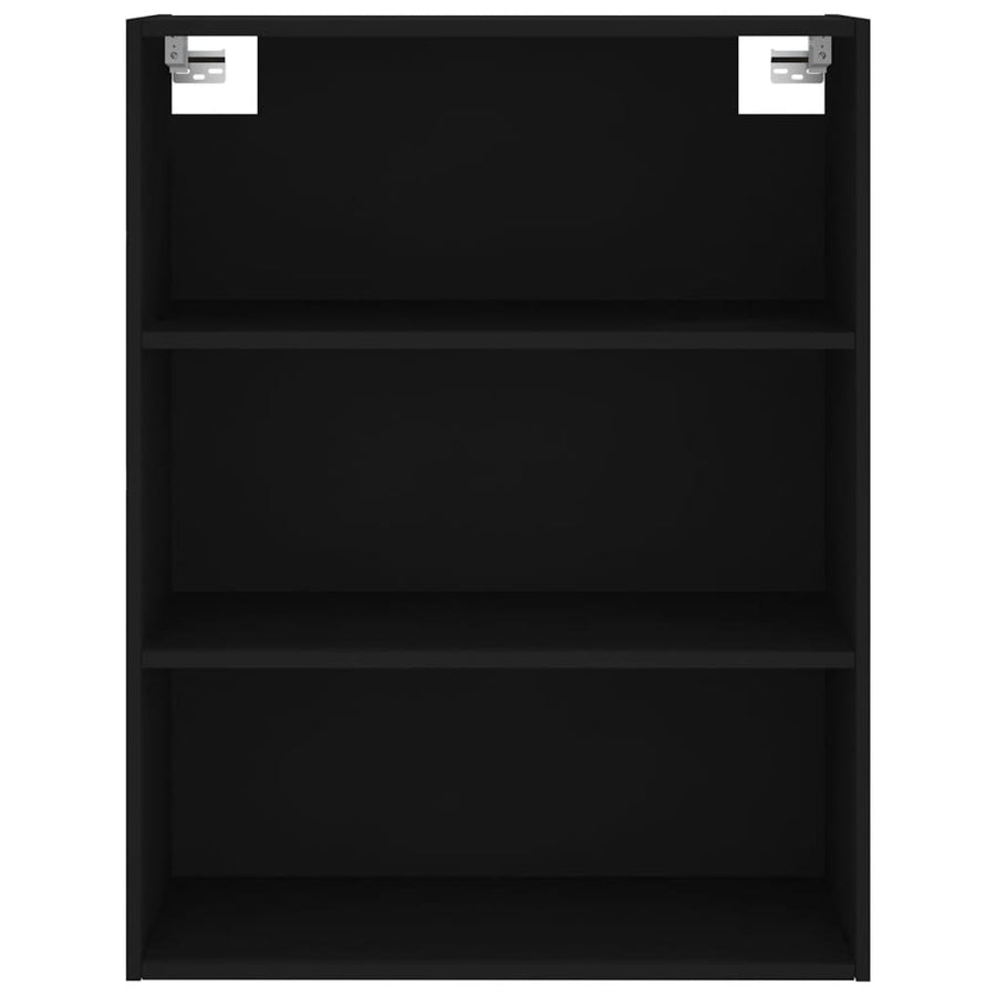 Hoge Kast 69,5X34X180 Cm Bewerkt Hout Zwart