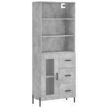 Hoge Kast 69,5X34X180 Cm Bewerkt Hout Betongrijs