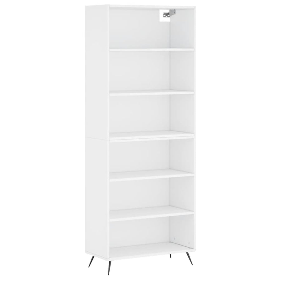 Hoge Kast 69,5X32,5X180 Cm Bewerkt Hout Wit