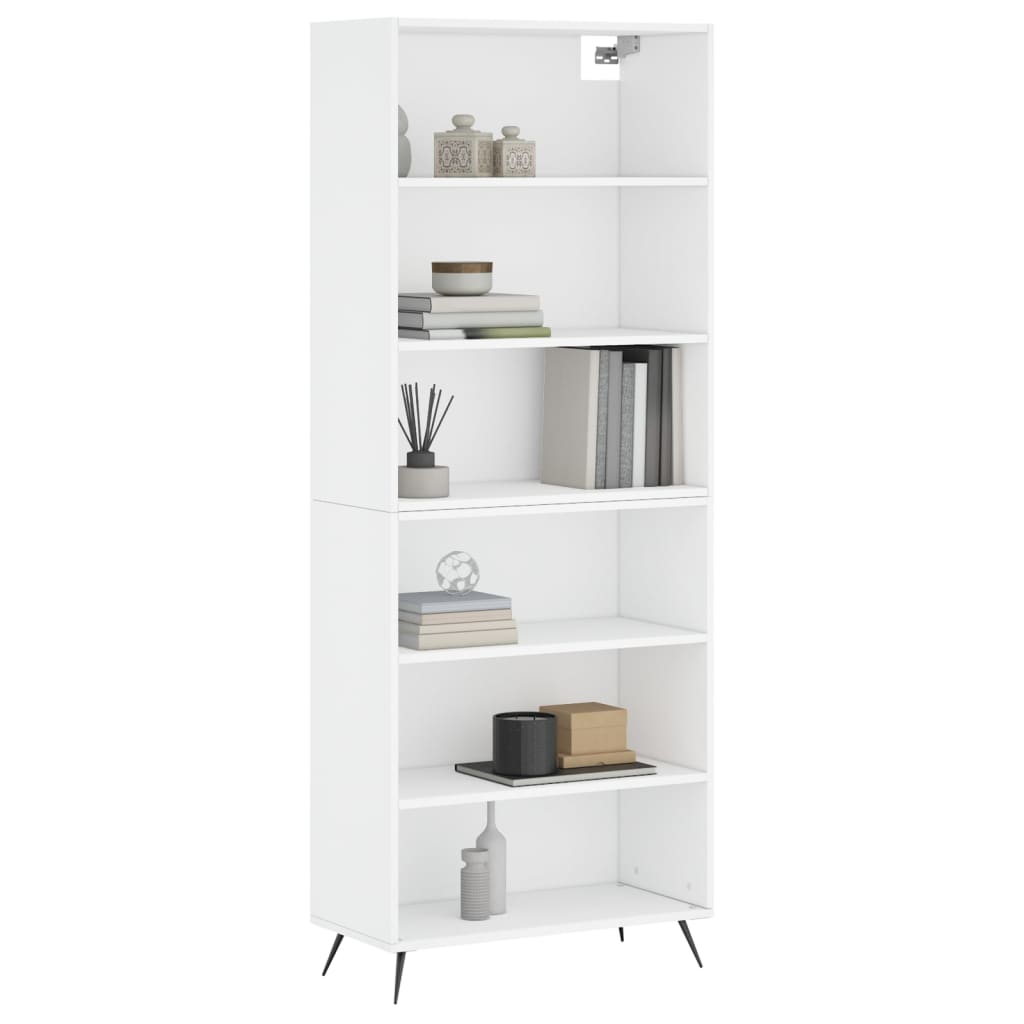 Hoge Kast 69,5X32,5X180 Cm Bewerkt Hout Wit