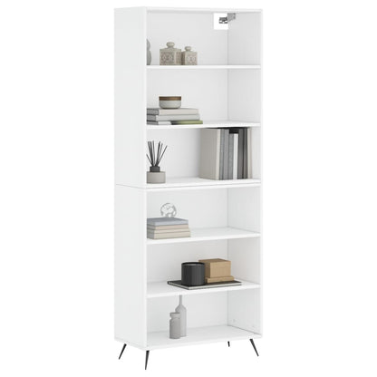 Hoge Kast 69,5X32,5X180 Cm Bewerkt Hout Wit