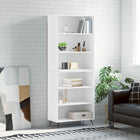 Tall cabinet 69.5x32.5x180 cm treated wood white