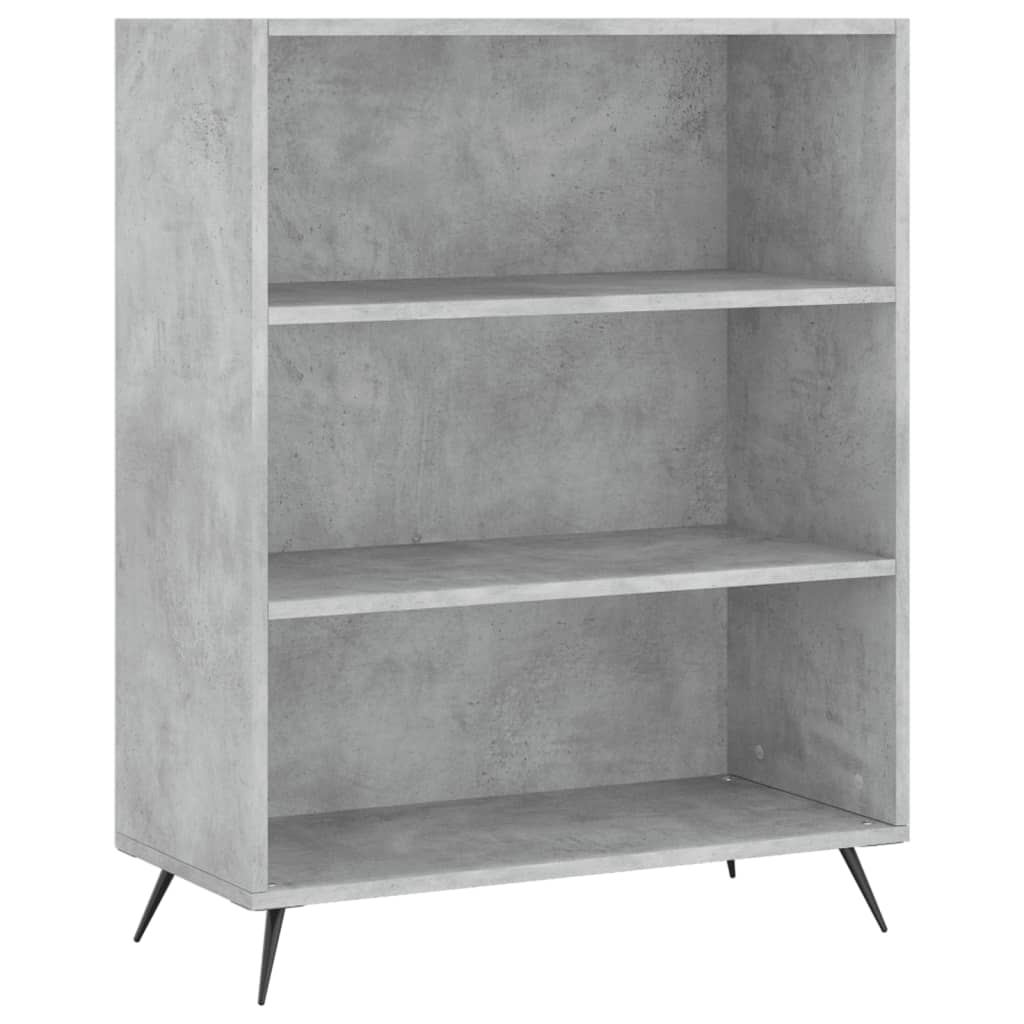 Hoge Kast 69,5X32,5X180 Cm Bewerkt Hout Betongrijs