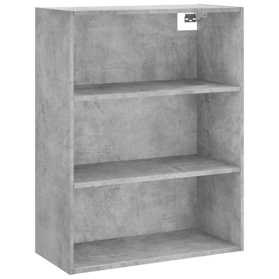 Hoge Kast 69,5X32,5X180 Cm Bewerkt Hout Betongrijs