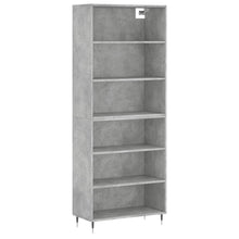 Hoge Kast 69,5X32,5X180 Cm Bewerkt Hout Betongrijs
