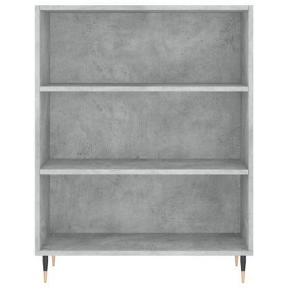 Hoge Kast 69,5X32,5X180 Cm Bewerkt Hout Betongrijs
