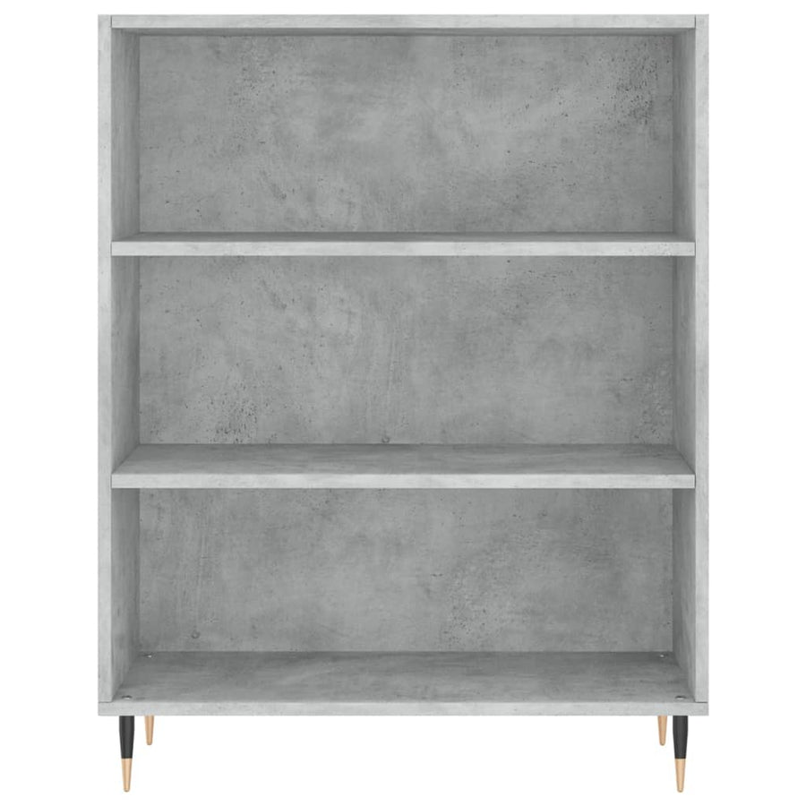 Hoge Kast 69,5X32,5X180 Cm Bewerkt Hout Betongrijs