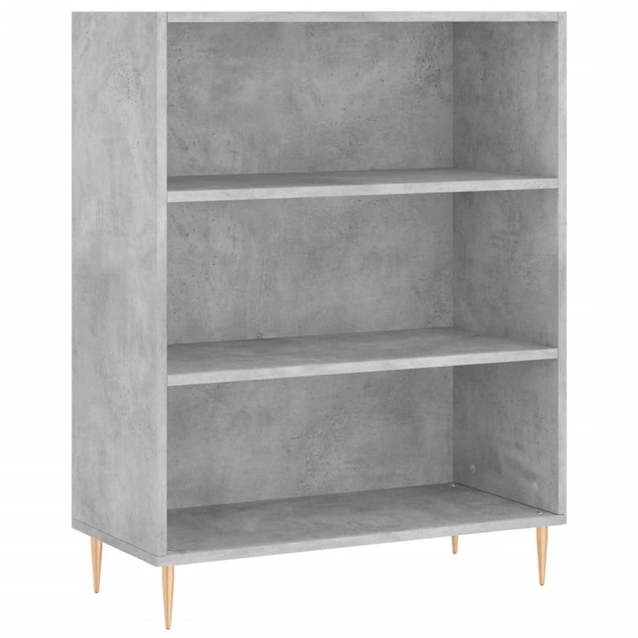 Hoge Kast 69,5X32,5X180 Cm Bewerkt Hout Betongrijs