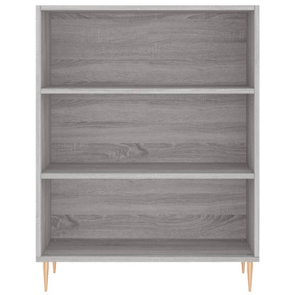 Hoge Kast 69,5X32,5X180 Cm Bewerkt Hout Grijs Sonoma Eikenkleur