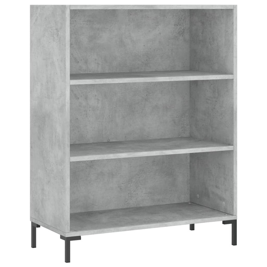 Hoge Kast 69,5X32,5X180 Cm Bewerkt Hout Betongrijs