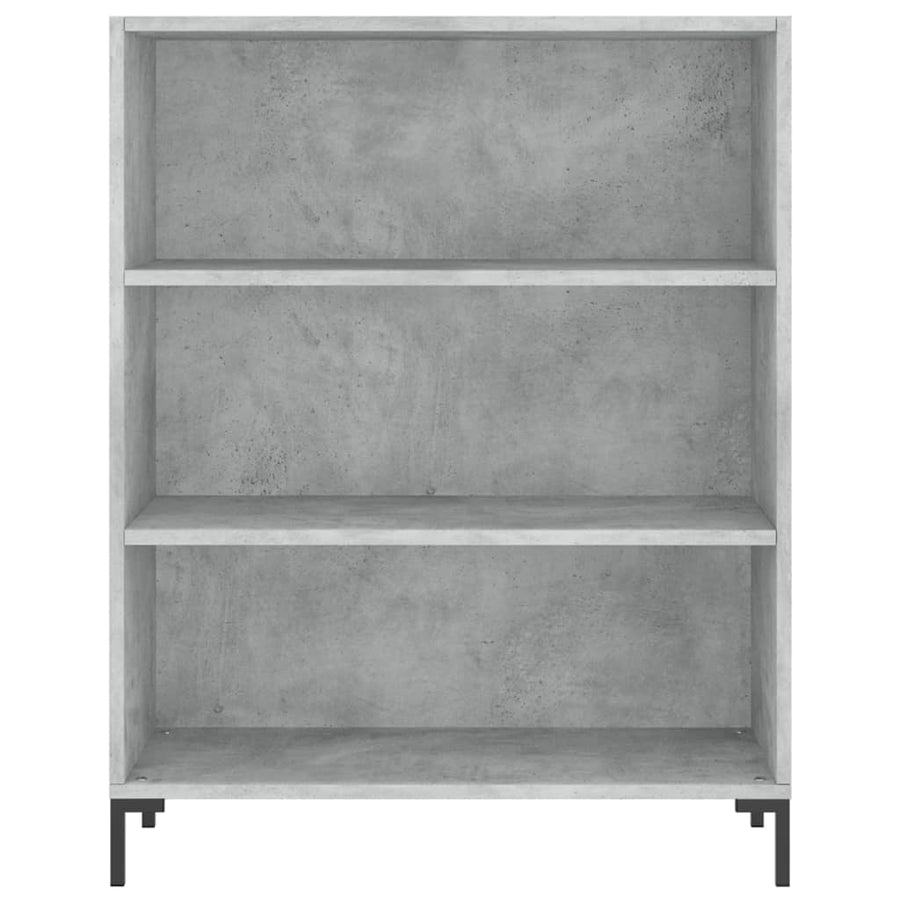 Hoge Kast 69,5X32,5X180 Cm Bewerkt Hout Betongrijs