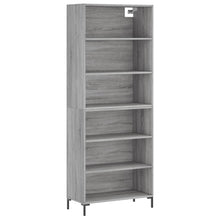 Hoge Kast 69,5X32,5X180 Cm Bewerkt Hout Grijs Sonoma Eikenkleur