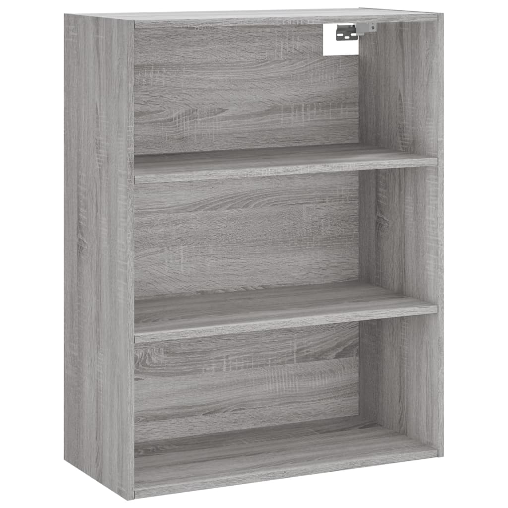 Hoge Kast 69,5X32,5X180 Cm Bewerkt Hout Grijs Sonoma Eikenkleur
