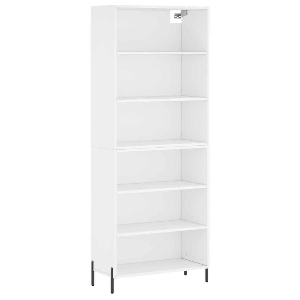 Hoge Kast 69,5X32,5X180 Cm Bewerkt Hout Wit