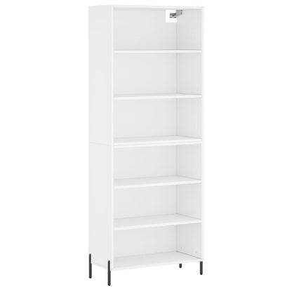Hoge Kast 69,5X32,5X180 Cm Bewerkt Hout Wit