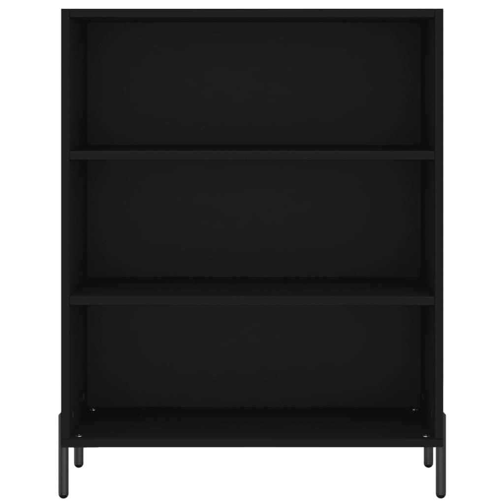 Hoge Kast 69,5X32,5X180 Cm Bewerkt Hout Zwart