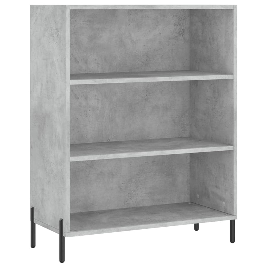 Hoge Kast 69,5X32,5X180 Cm Bewerkt Hout Betongrijs