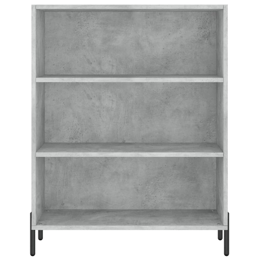 Hoge Kast 69,5X32,5X180 Cm Bewerkt Hout Betongrijs