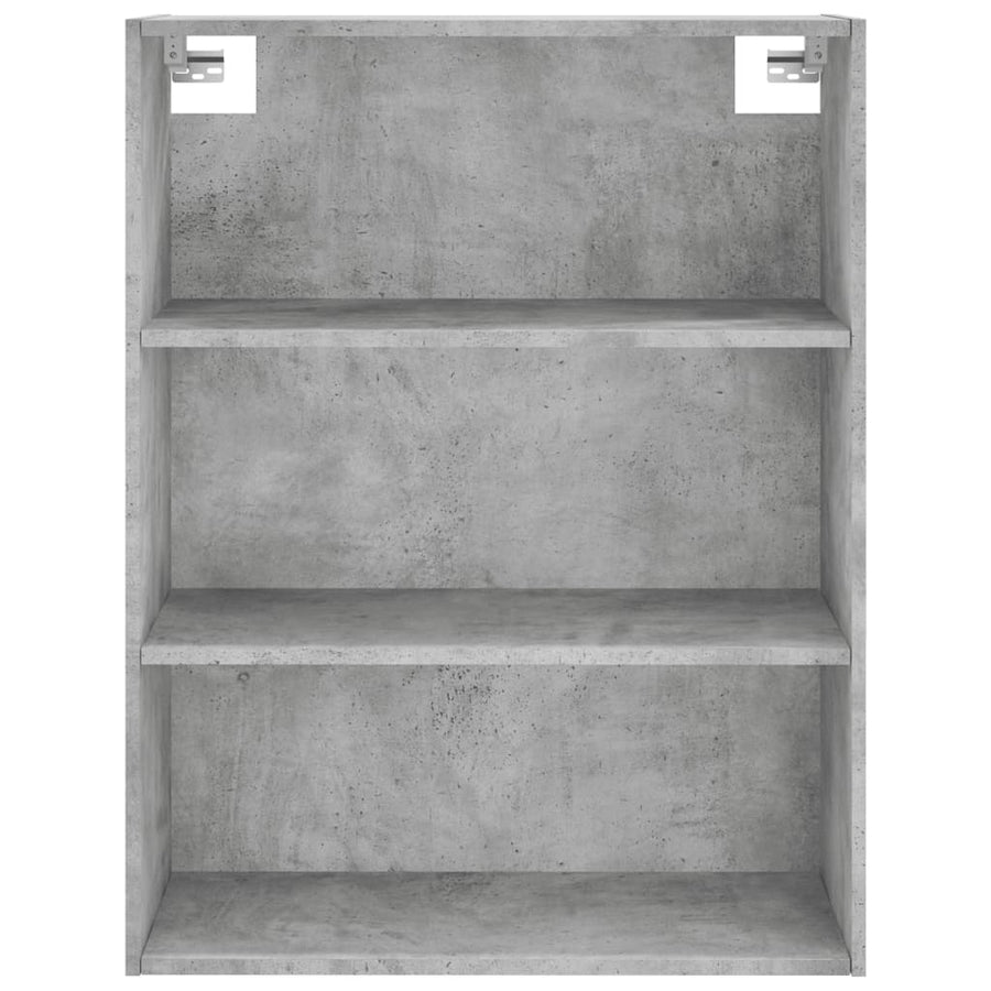 Hoge Kast 69,5X32,5X180 Cm Bewerkt Hout Betongrijs