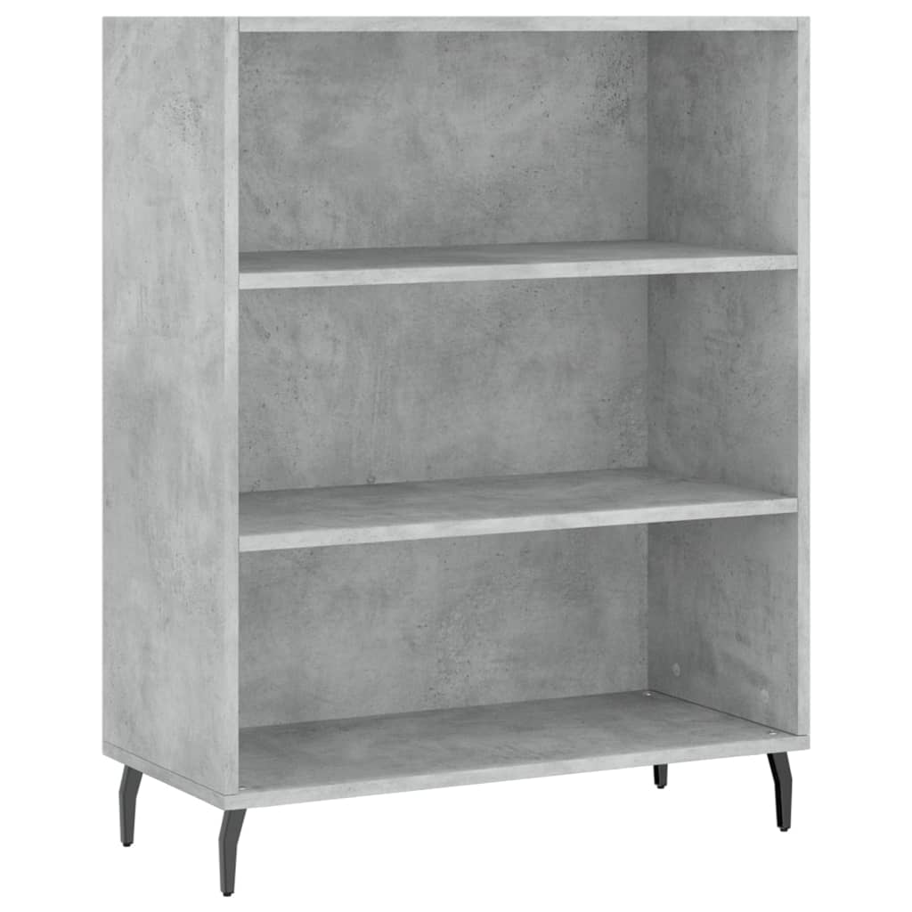 Hoge Kast 69,5X32,5X180 Cm Bewerkt Hout Betongrijs