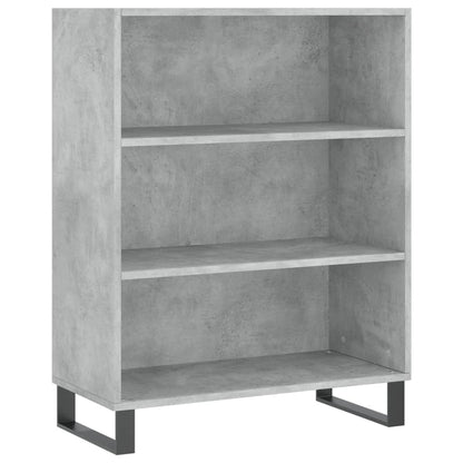 Hoge Kast 69,5X32,5X180 Cm Bewerkt Hout Betongrijs