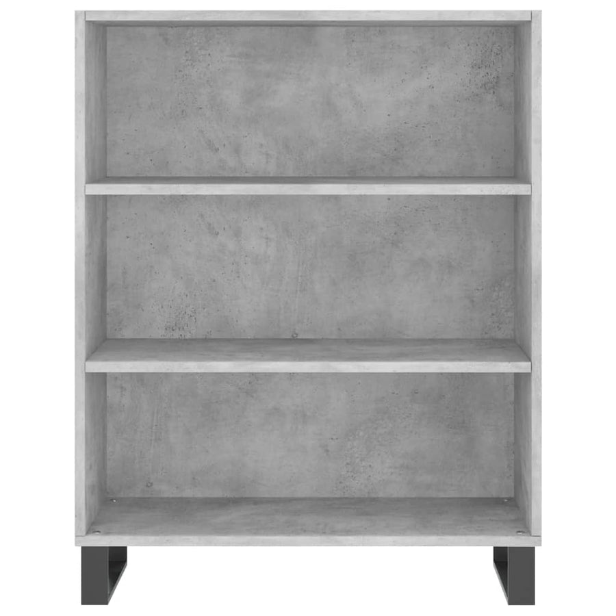 Hoge Kast 69,5X32,5X180 Cm Bewerkt Hout Betongrijs