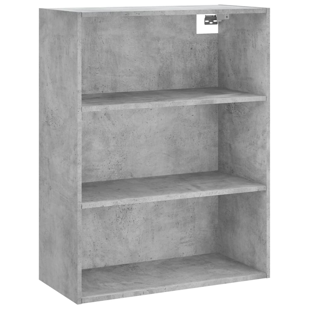 Hoge Kast 69,5X32,5X180 Cm Bewerkt Hout Betongrijs