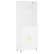 Hoge Kast 69,5X34X180 Cm Bewerkt Hout Wit
