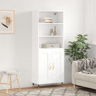 Tall cabinet 69.5x34x180 cm engineered wood white